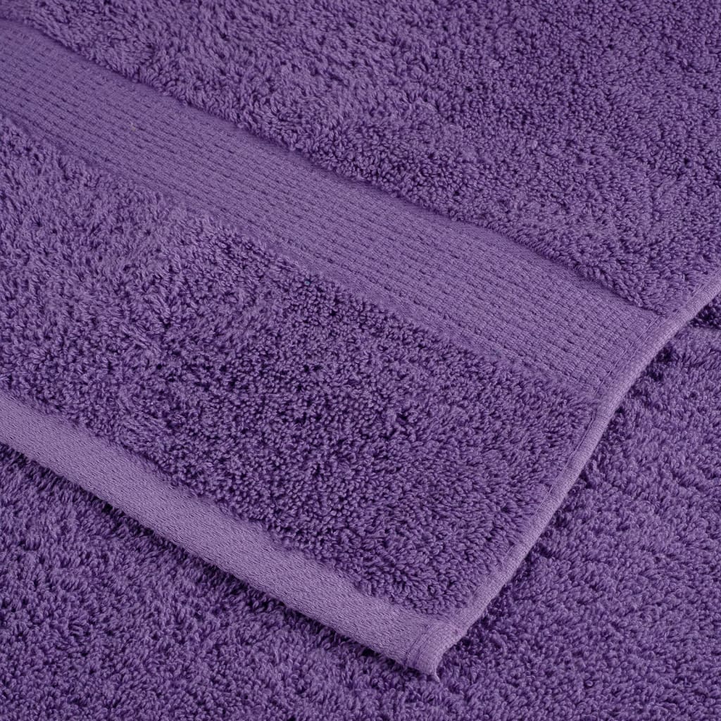 vidaXL Toallas de ducha SOLUND 10 unidades morado 70x140 cm 600 gsm