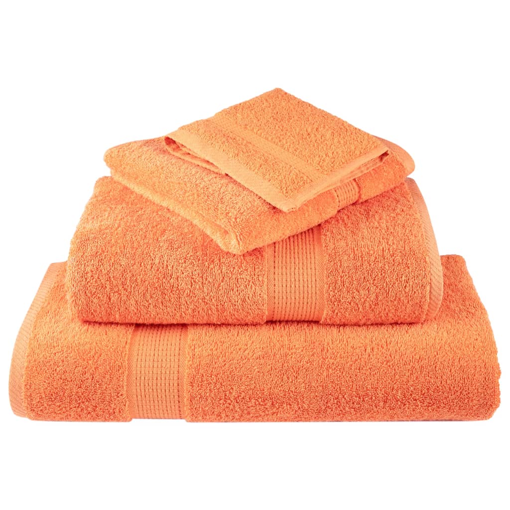 vidaXL Toallas SOLUND 2 unidades naranja 30x30 cm 600 gsm