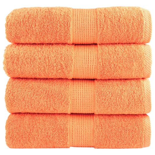 vidaXL Toallas SOLUND 4 unidades naranja 30x30 cm 600 gsm