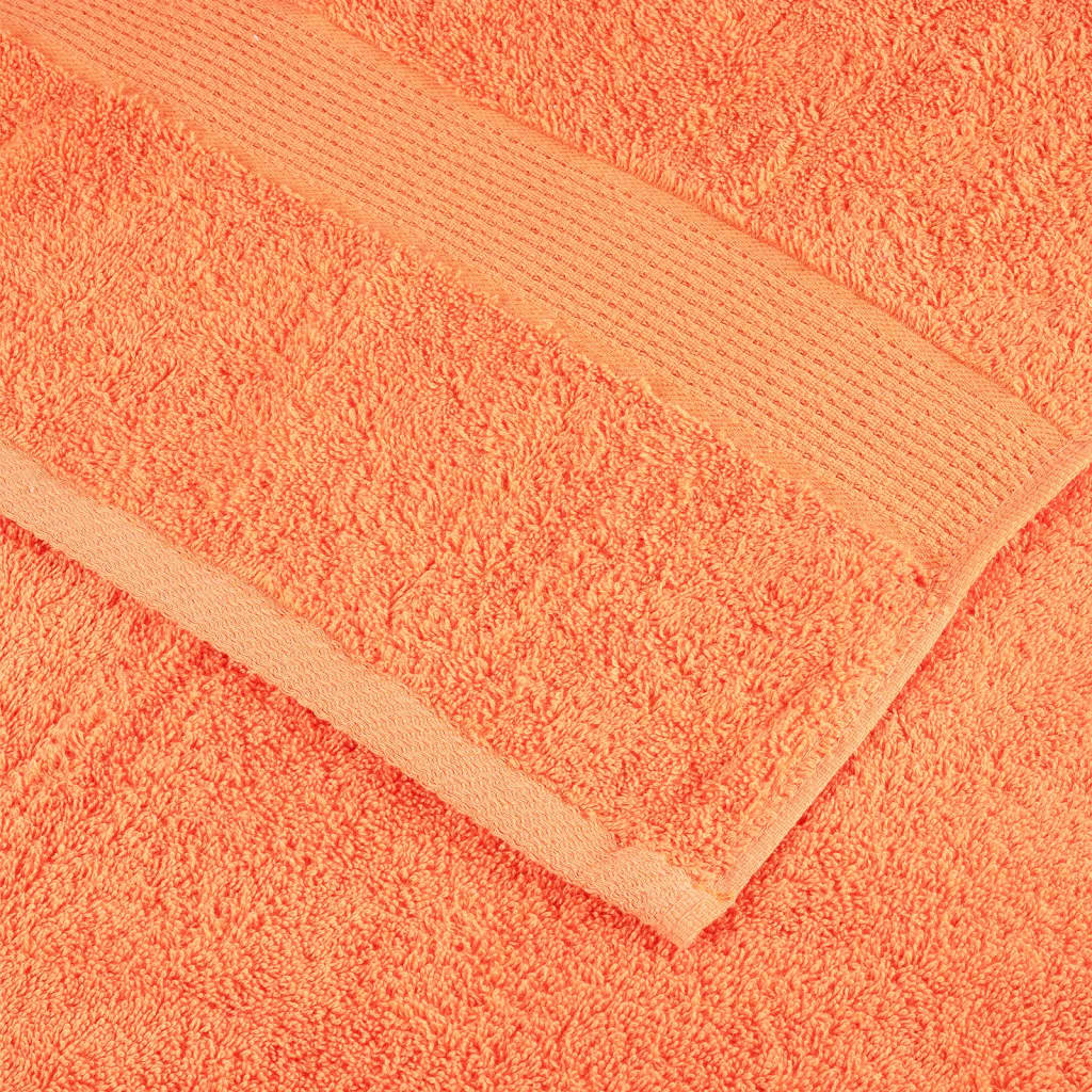 vidaXL Toallas de ducha SOLUND 4 unidades naranja 70x140 cm 600 gsm