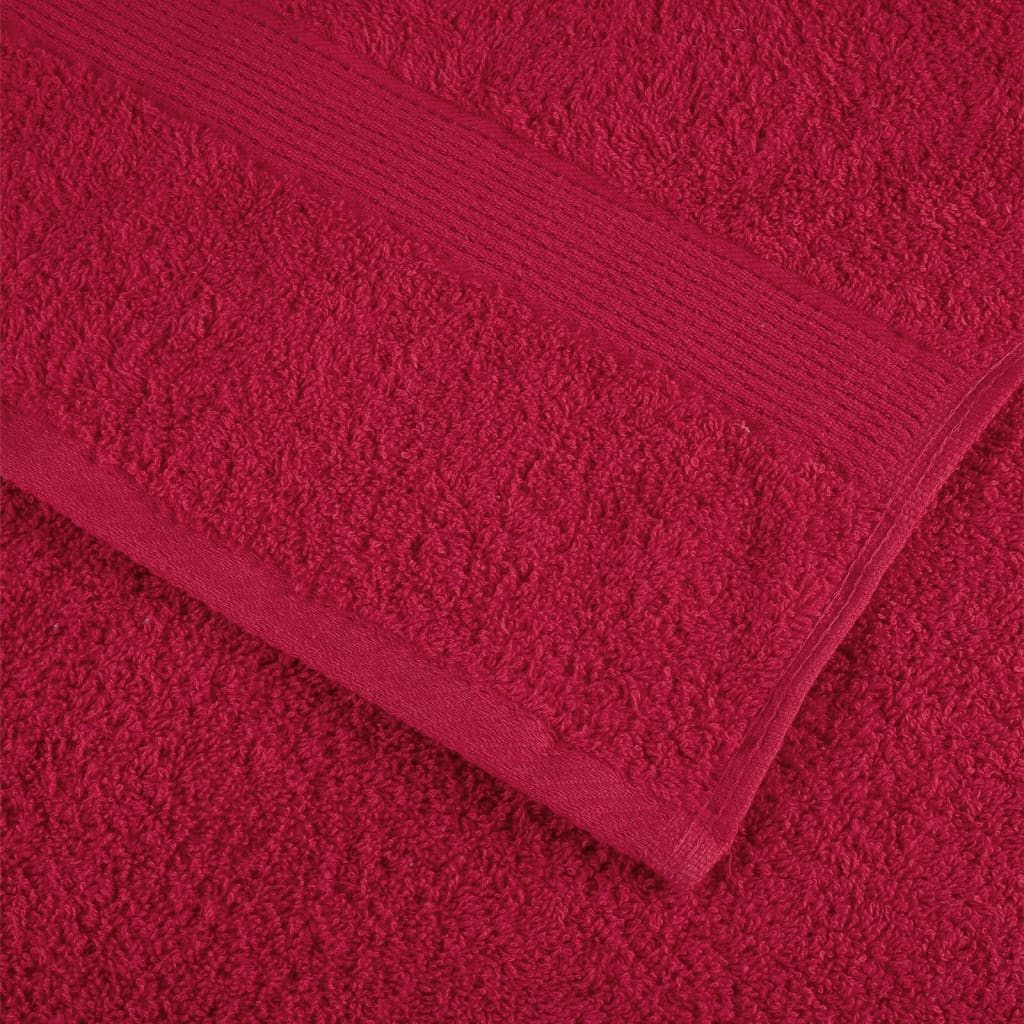 vidaXL Toallas premium SOLUND 2 unidades rojo 100x200 cm 600 gsm