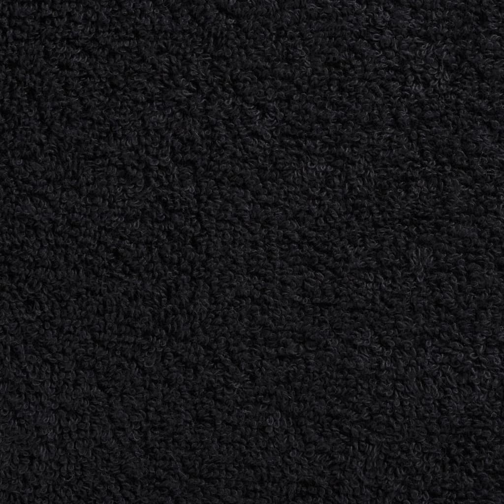 vidaXL Toallas de mano SOLUND 2 unidades negro 50x100 cm 600 gsm