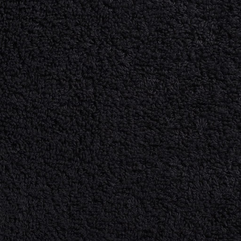 vidaXL Toallas de ducha SOLUND 4 unidades negro 70x140 cm 600 gsm