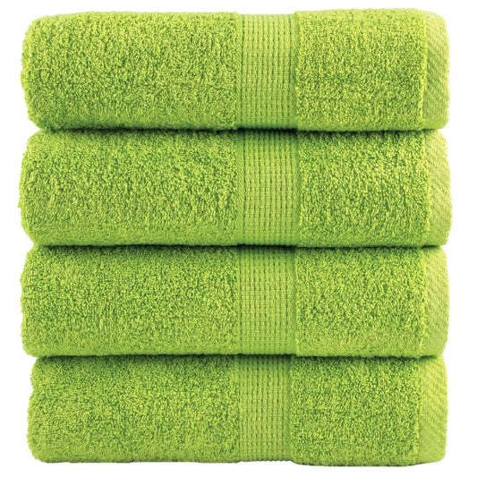 vidaXL Toallas SOLUND 4 uds verde manzana 30x30 cm 600 gsm