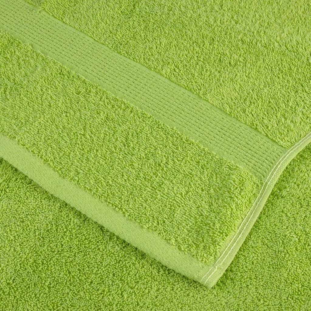 vidaXL Toallas de mano SOLUND 10 uds verde manzana 50x100 cm 600 gsm