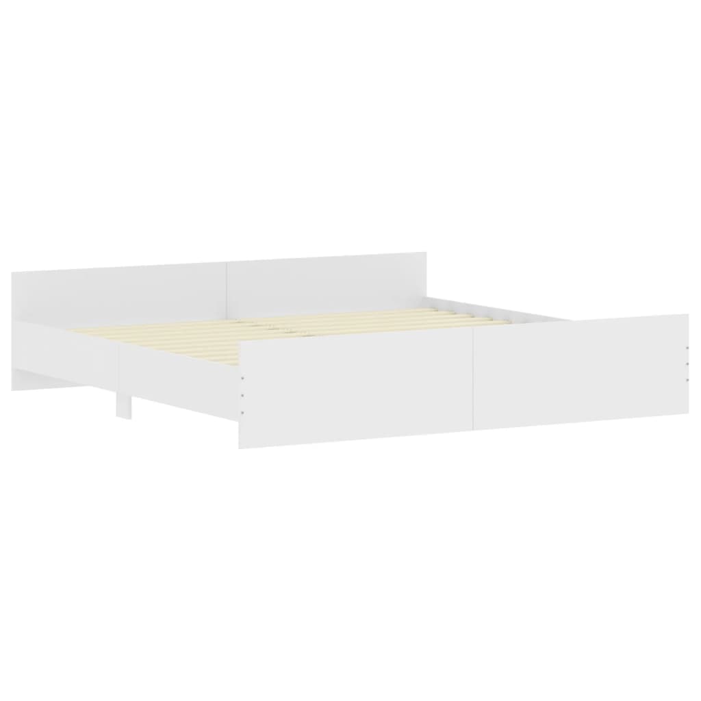 vidaXL Estructura de cama con cabecero piecero blanco 200x200 cm