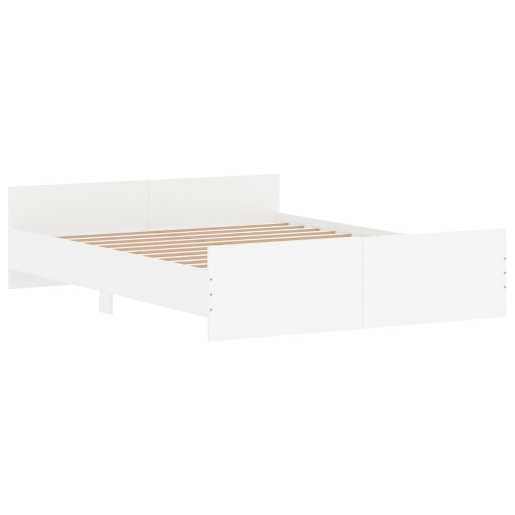 vidaXL Estructura de cama con cabecero y piecero blanco 140x200 cm