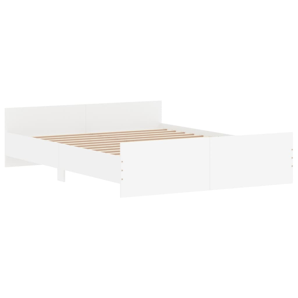 vidaXL Estructura de cama con cabecero piecero blanco 150x200 cm