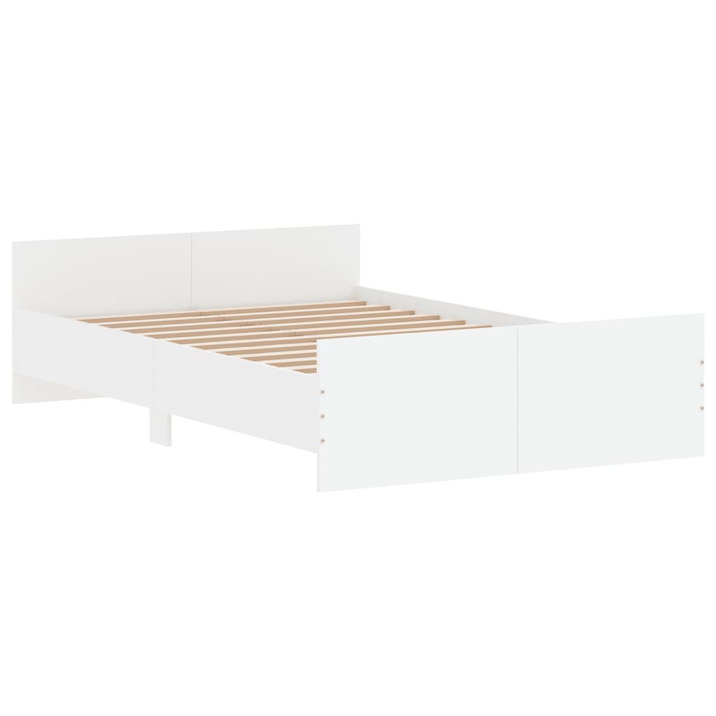 vidaXL Estructura de cama con cabecero piecero blanco 120x190 cm