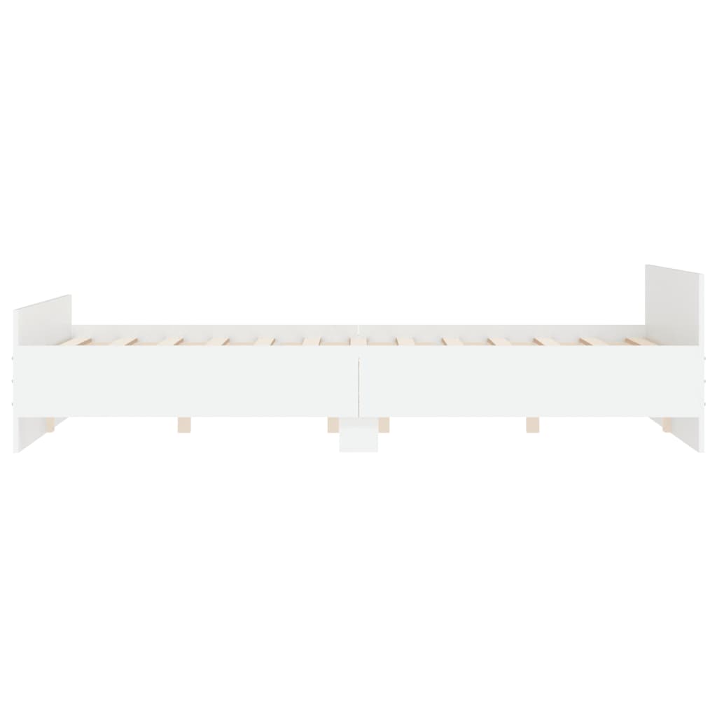 vidaXL Estructura de cama con cabecero piecero blanco 120x190 cm