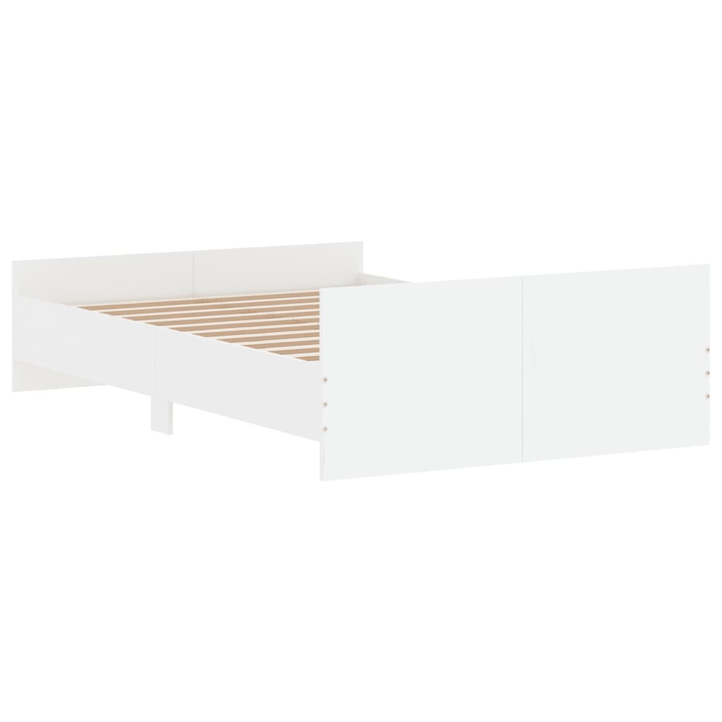 vidaXL Estructura de cama con cabecero piecero blanco 120x190 cm