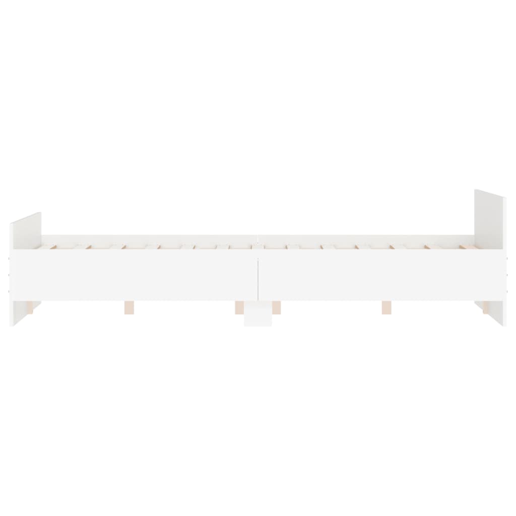 vidaXL Estructura de cama con cabecero piecero blanco 135x190 cm