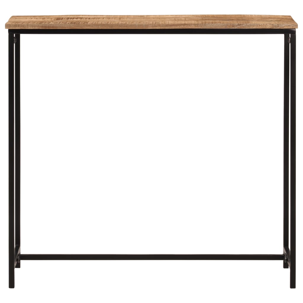 vidaXL Mesa consola madera maciza de mango y hierro 80x30x74 cm