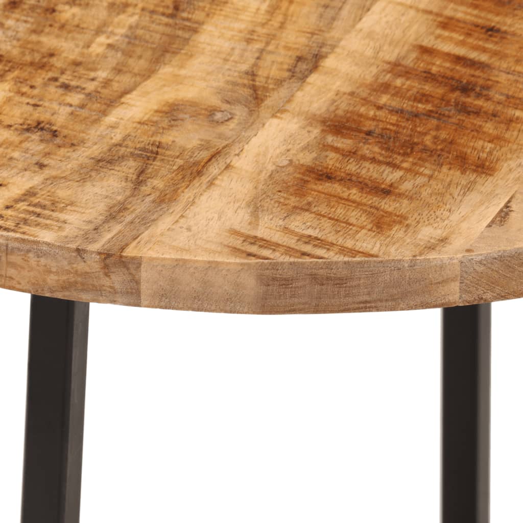 vidaXL Mesa de centro hierro y madera maciza de mango 45x45x40 cm