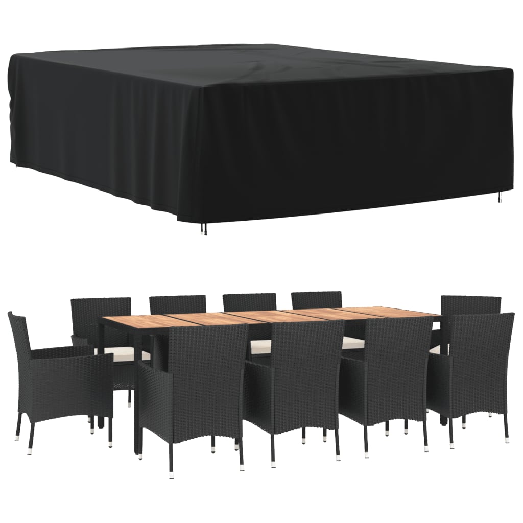 vidaXL Cubierta para muebles de jardín Oxford 420D negro 350x260x90 cm