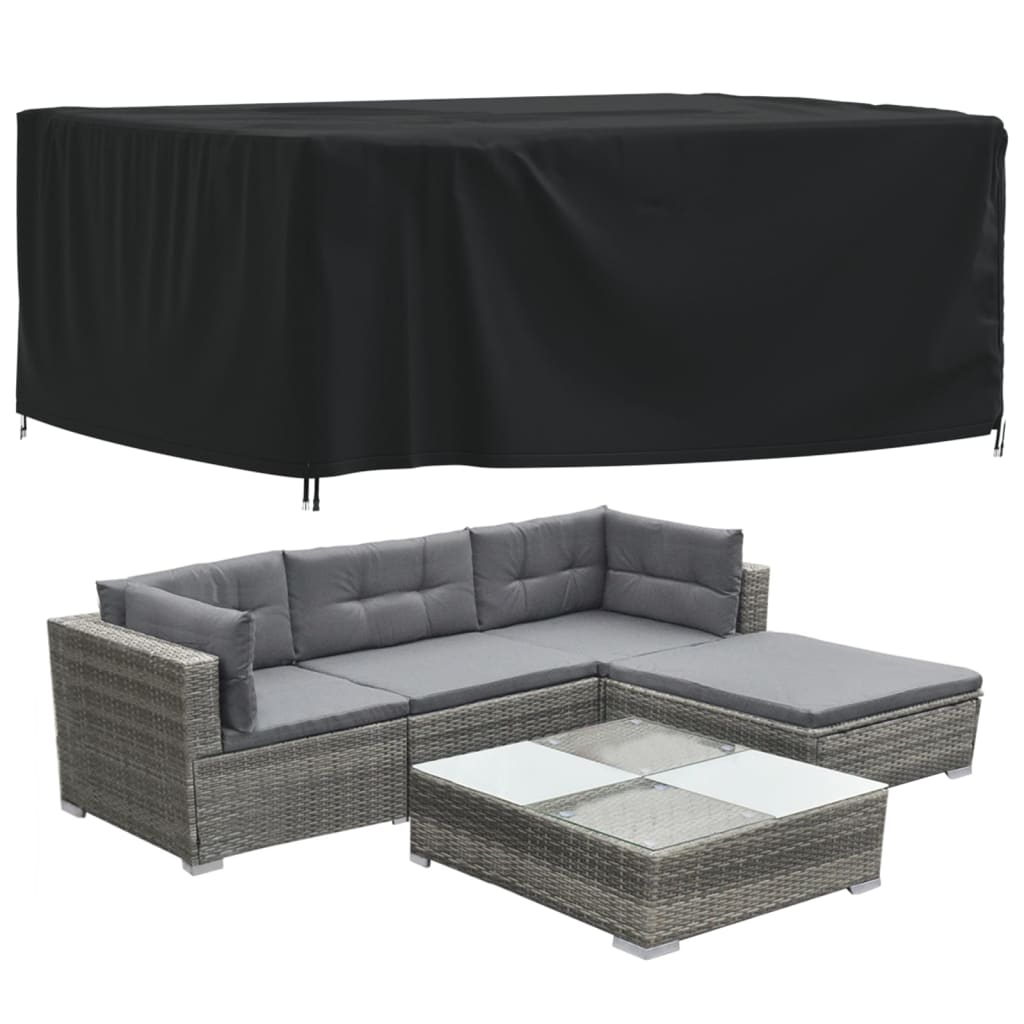 vidaXL Cubierta para muebles de jardín Oxford 420D negro 200x165x80 cm