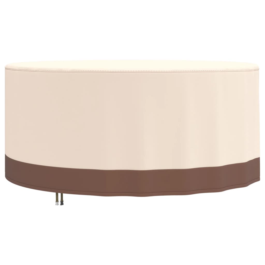 vidaXL Cubierta muebles jardín redonda Oxford 600D beige Ø 183x71 cm