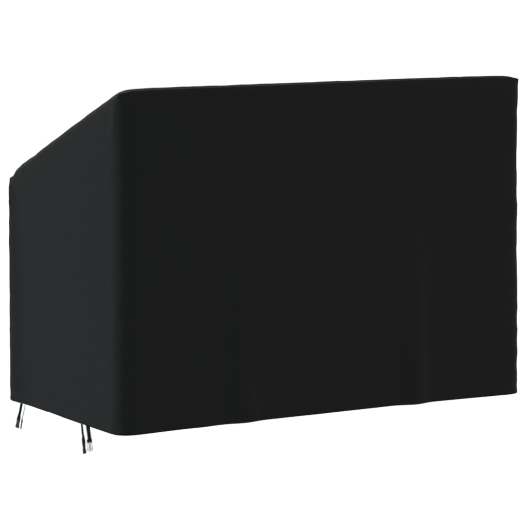 vidaXL Cubierta de banco de 2 plazas Oxford 420D negro 134x70x65/94 cm