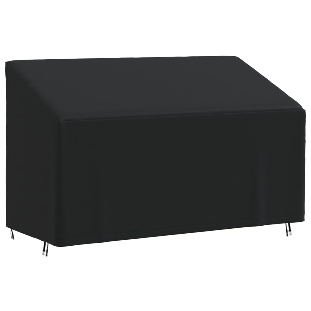 vidaXL Cubierta de banco de 3 plazas Oxford 420D negro 165x70x65/94 cm