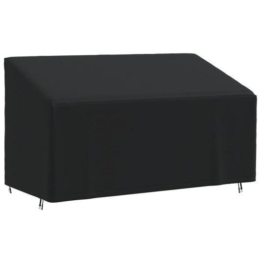 vidaXL Cubierta de banco de 3 plazas Oxford 420D negro 175x85x68/94 cm