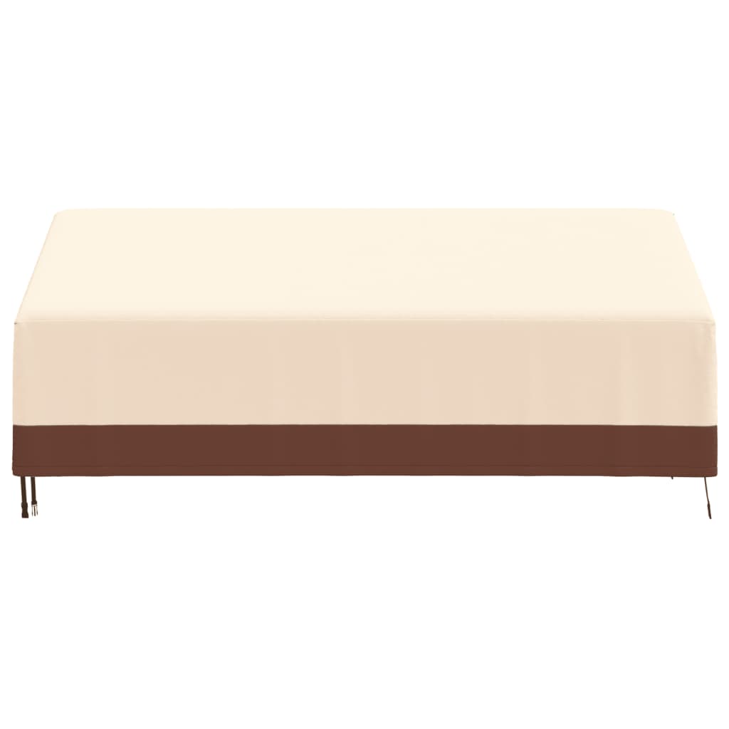 vidaXL Cubierta de banco de 3 plazas Oxford 600D beige 204x86x48/73 cm