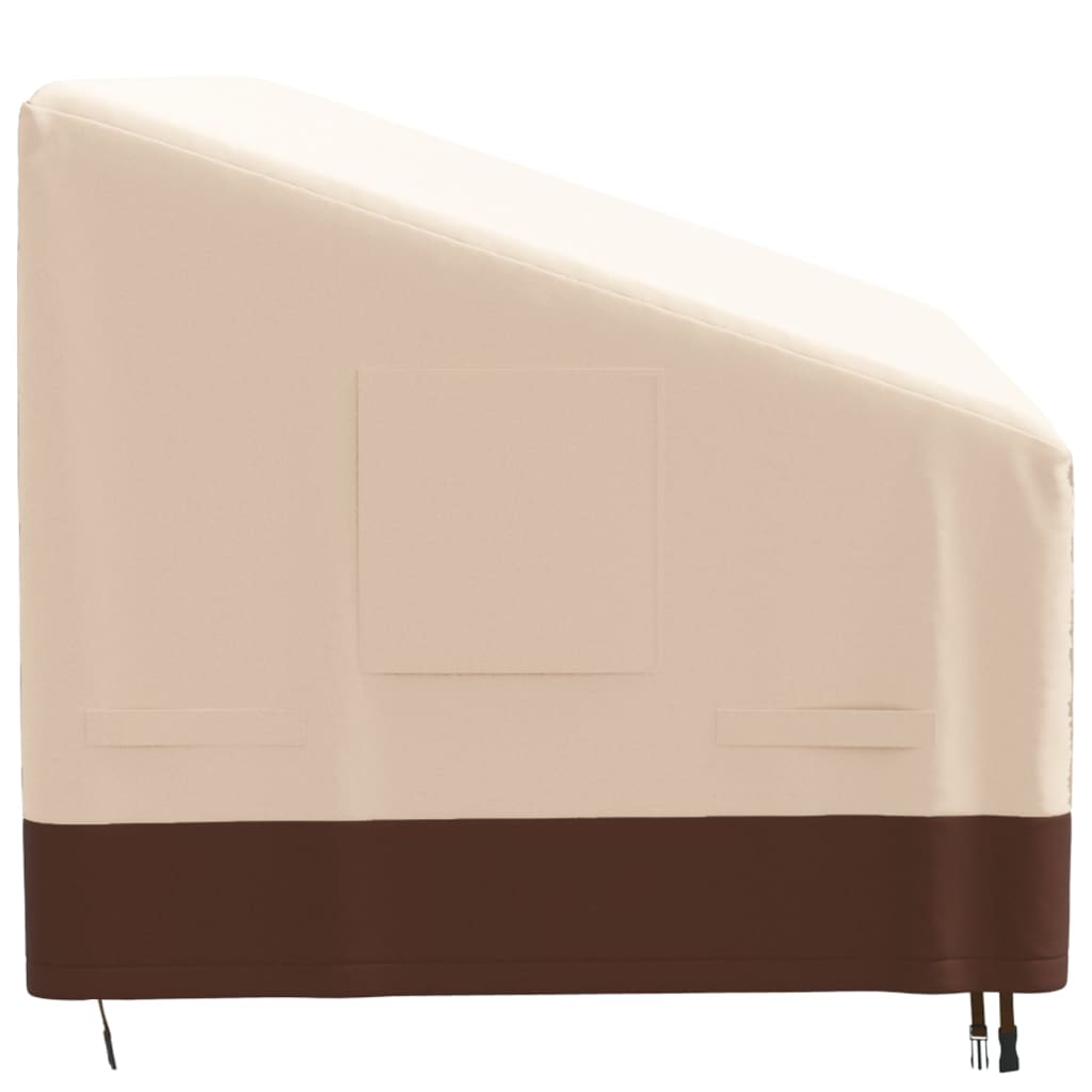 vidaXL Cubierta de banco de 3 plazas Oxford 600D beige 204x86x48/73 cm