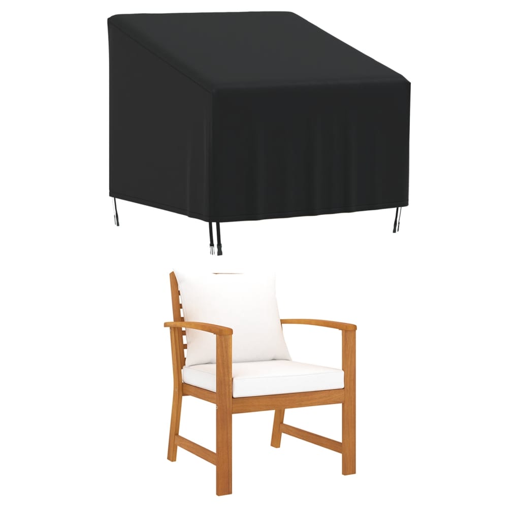 vidaXL Cubierta para silla de jardín Oxford 420D negro 90x90x50/75 cm