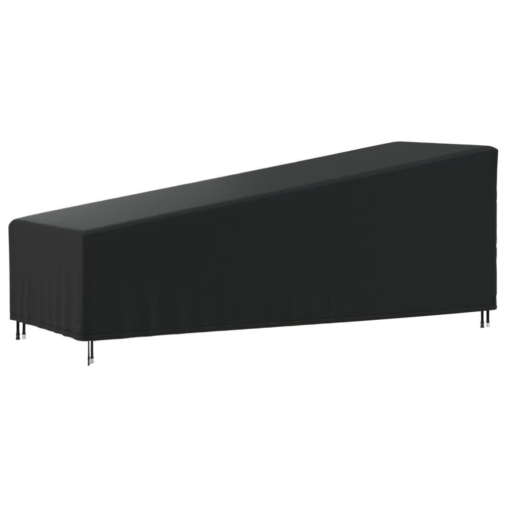 vidaXL Cubierta para tumbona Oxford 420D negro 210x80x45/75 cm