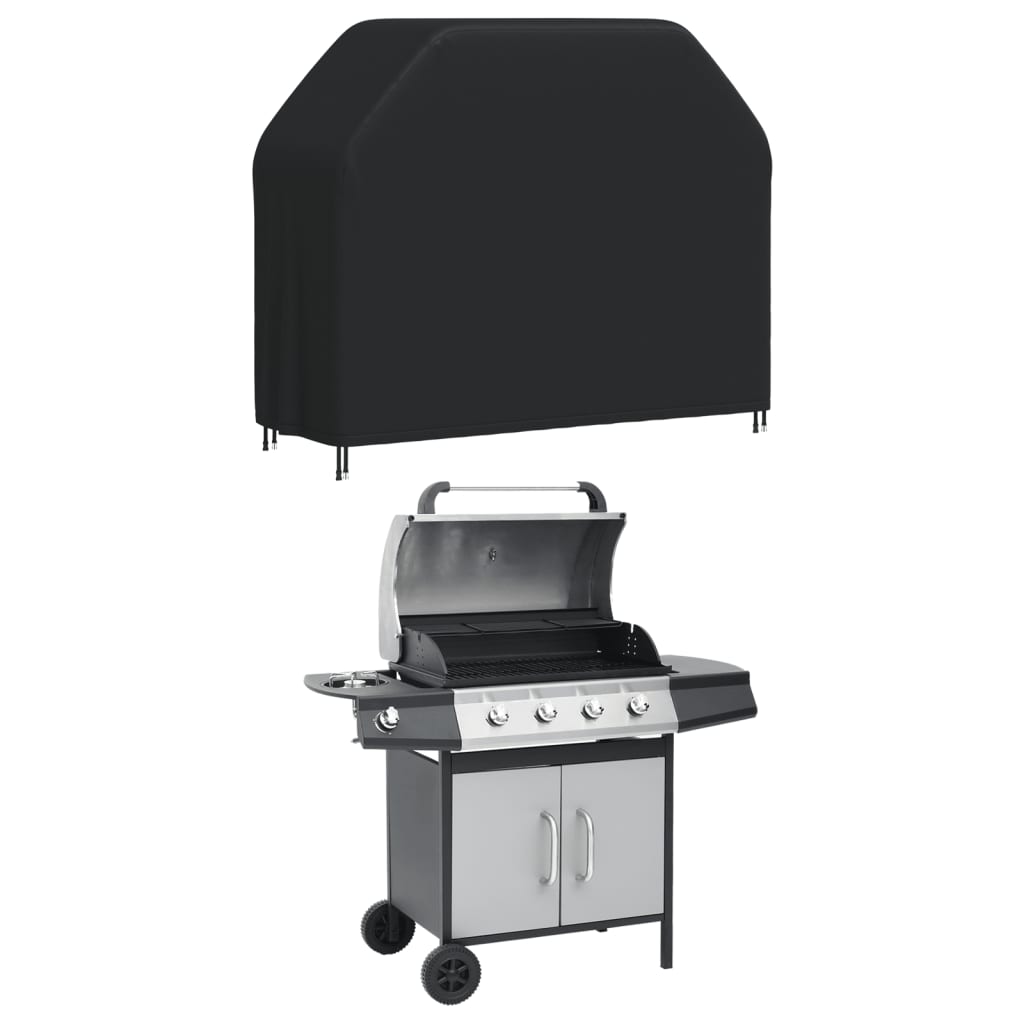 vidaXL Cubierta para barbacoa Oxford 420D negro 147x61x112 cm