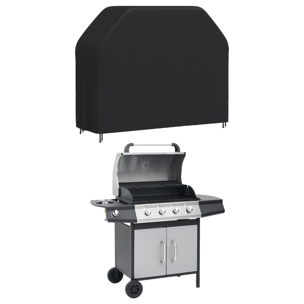 vidaXL Cubierta para barbacoa Oxford 420D negro 162x61x122 cm