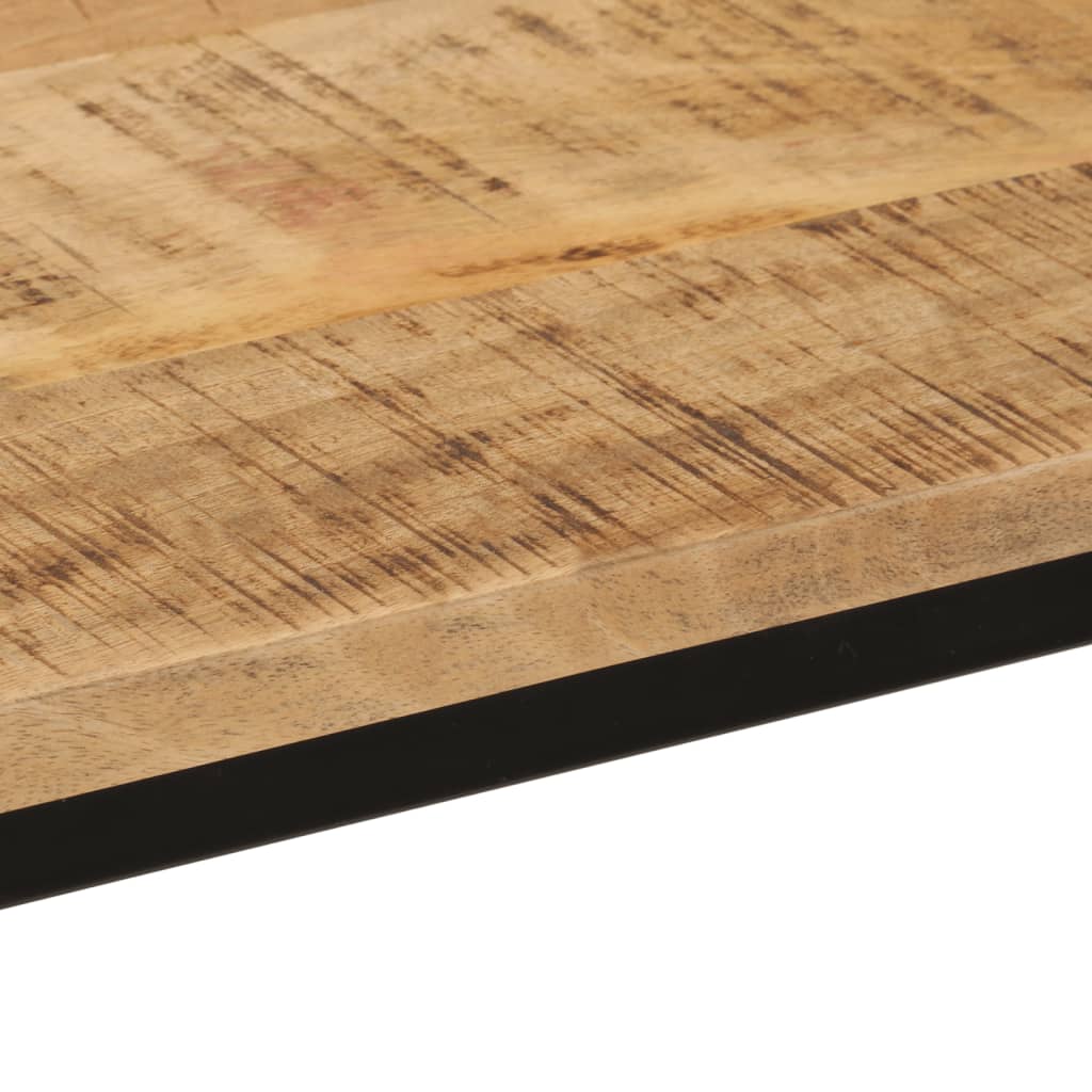 vidaXL Mesa consola madera maciza mango rugosa y hierro 110x30x75 cm