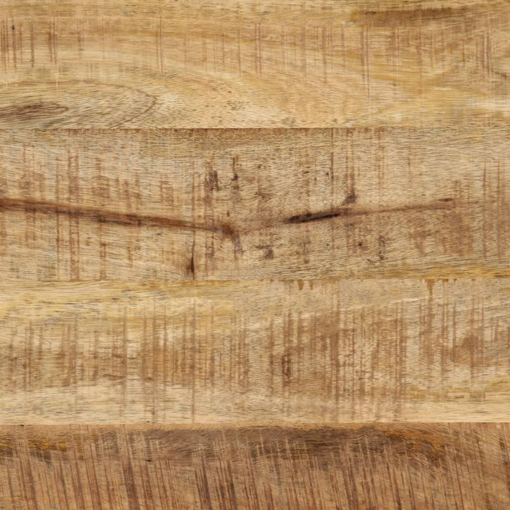 vidaXL Mesa de comedor madera maciza mango rugosa y hierro 110x30x75cm