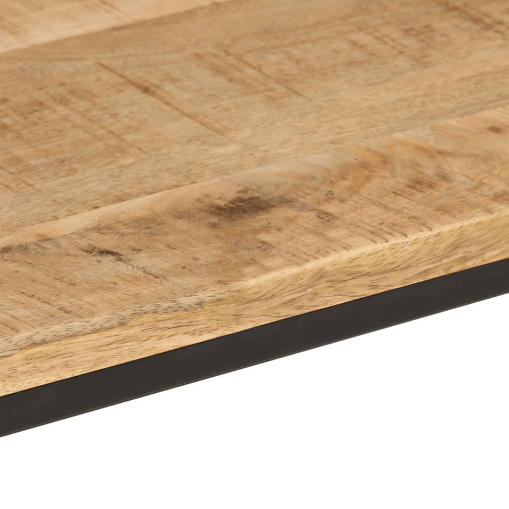 vidaXL Mesa consola madera maciza mango rugosa y hierro 90x30x75 cm