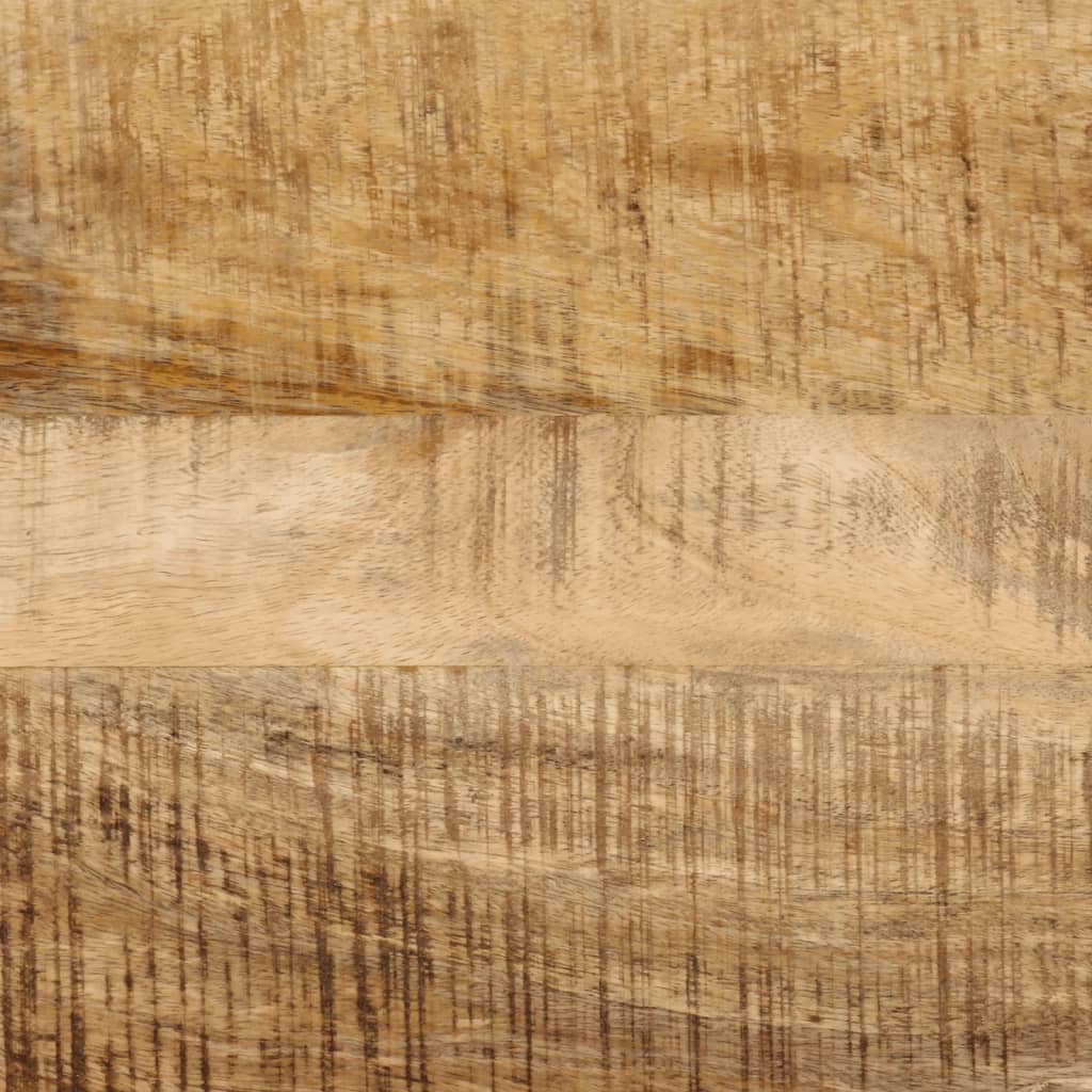 vidaXL Mesa consola madera maciza mango rugosa y hierro 110x30x75 cm