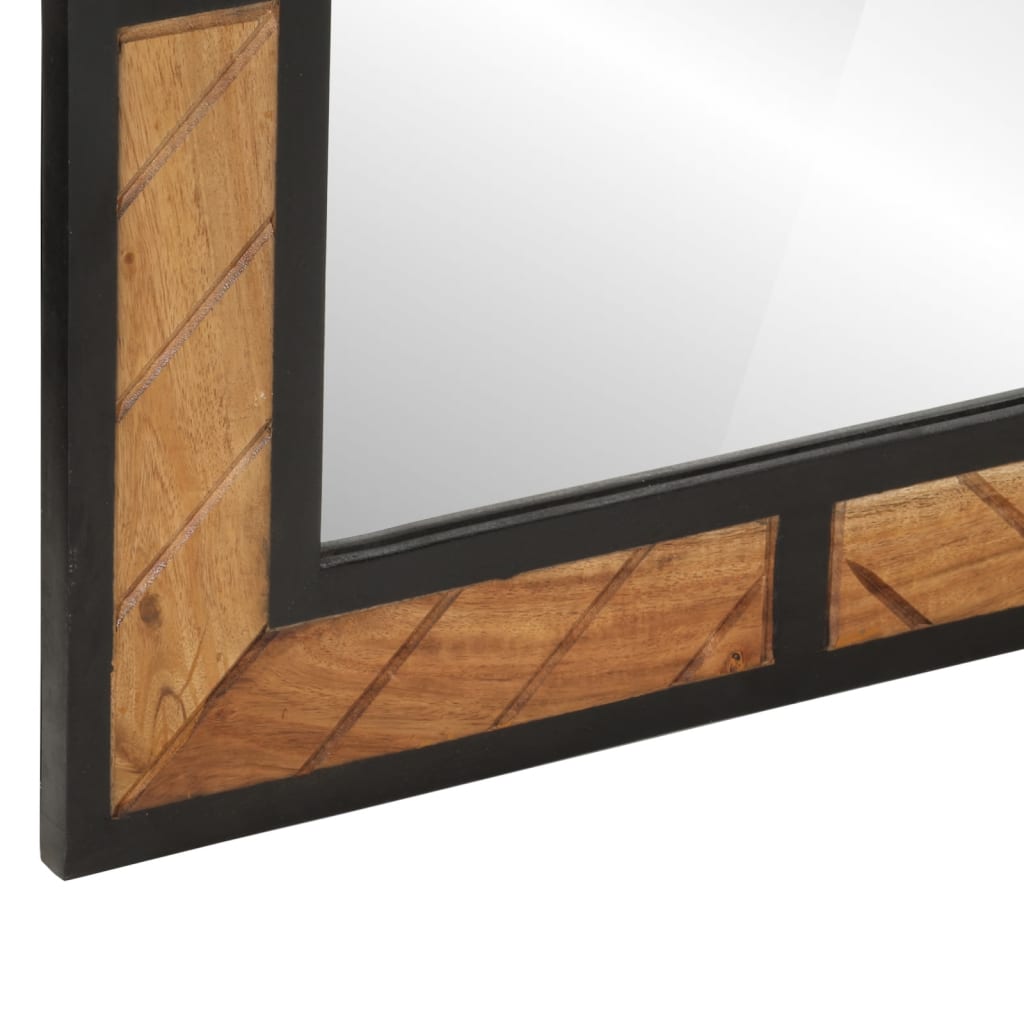 vidaXL Espejo de baño de madera maciza de acacia 60x1x55 cm
