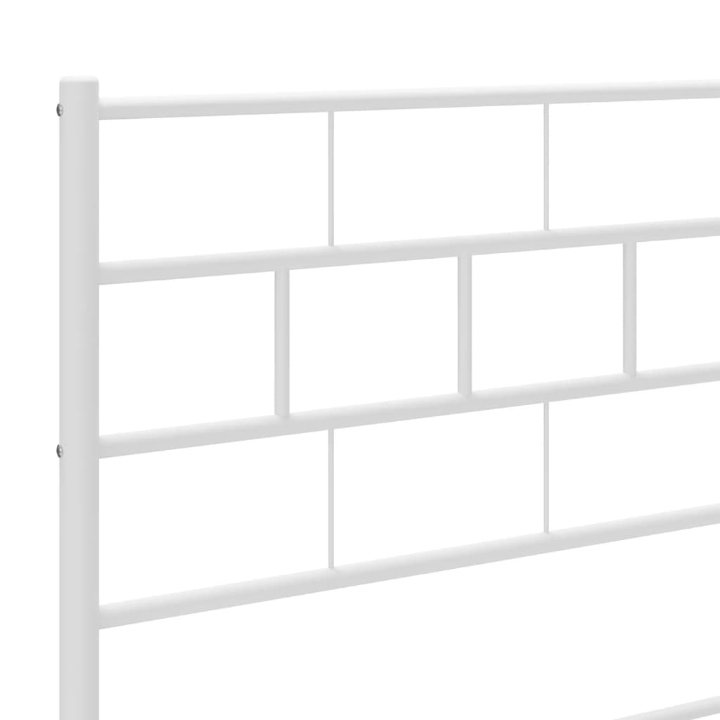 vidaXL Cabecero de metal blanco 135 cm