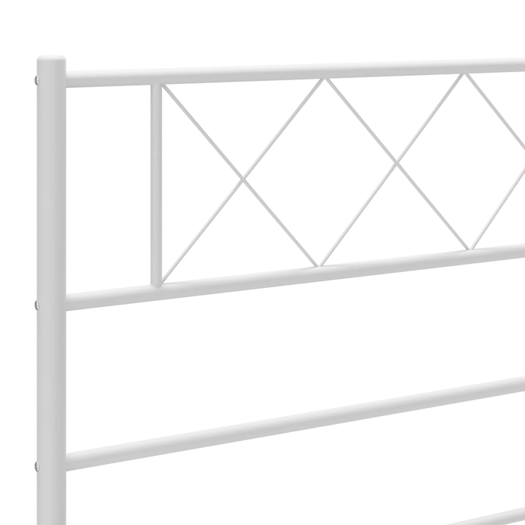 vidaXL Estructura cama sin colchón con cabecero metal blanco 180x200cm