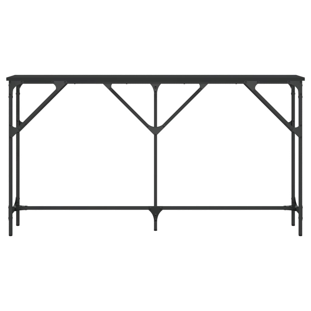 vidaXL Mesa consola madera de ingeniería negro 140x23x75 cm