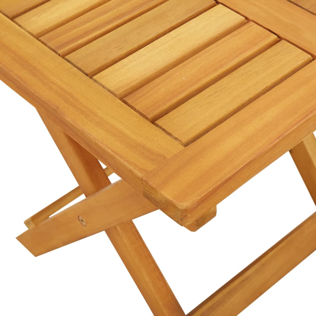 vidaXL Tumbonas con mesa 2 unidades madera maciza de acacia