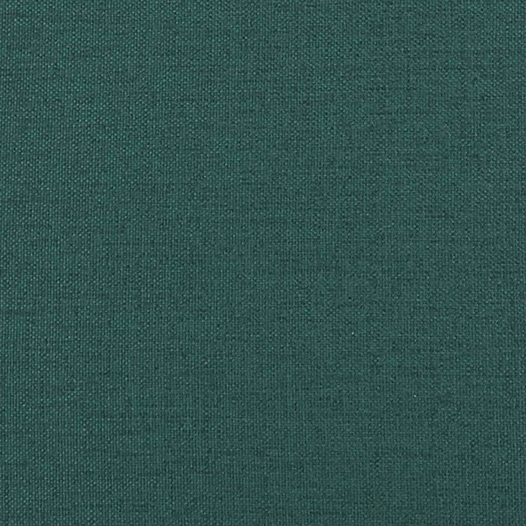 vidaXL Banco con respaldo tela verde oscuro 120x62x75,5 cm