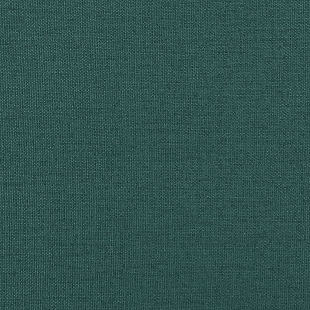 vidaXL Banco con cojines tela verde oscuro 113x64,5x75,5 cm