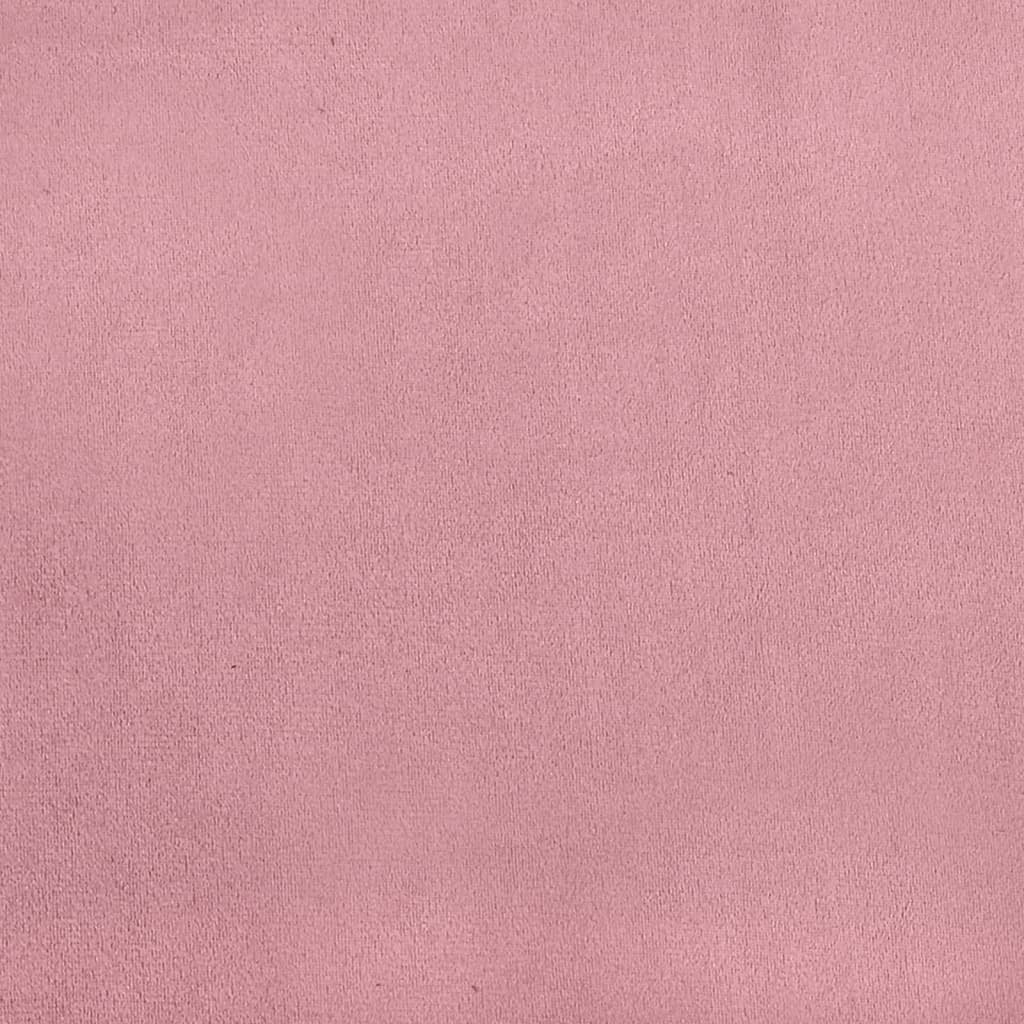 vidaXL Banco con cojines terciopelo rosa 120,5x65x75 cm