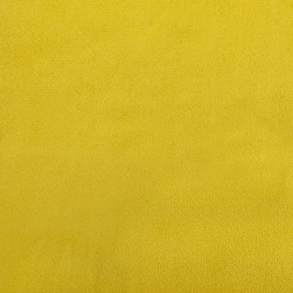 vidaXL Banco con cojines terciopelo amarillo 120,5x65x75 cm