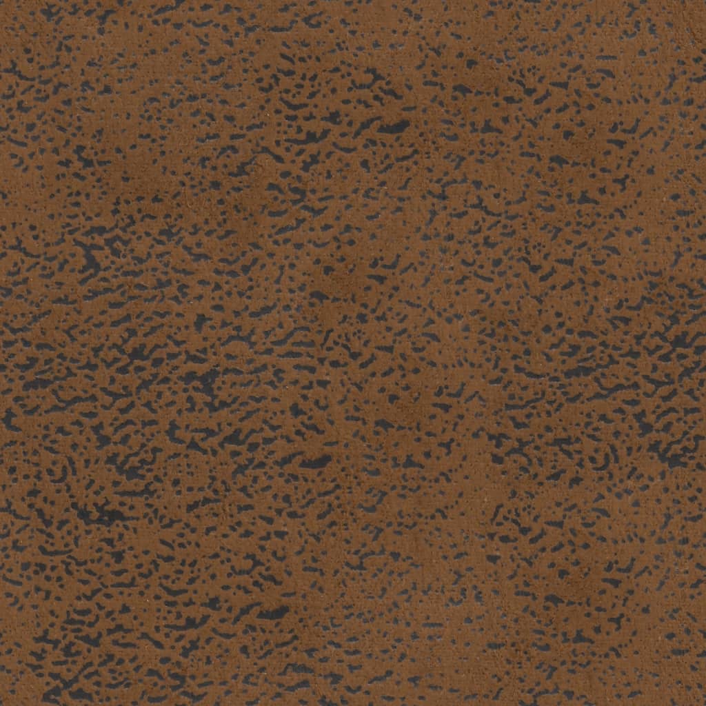 vidaXL Banco con cojines ante sintético marrón 120,5x65x75 cm