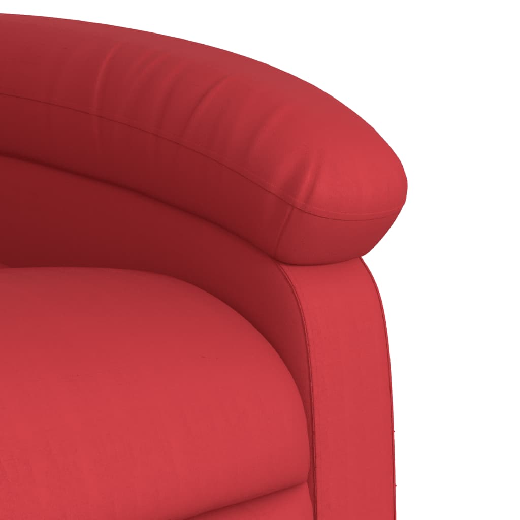 vidaXL Sillón reclinable de cuero sintético rojo