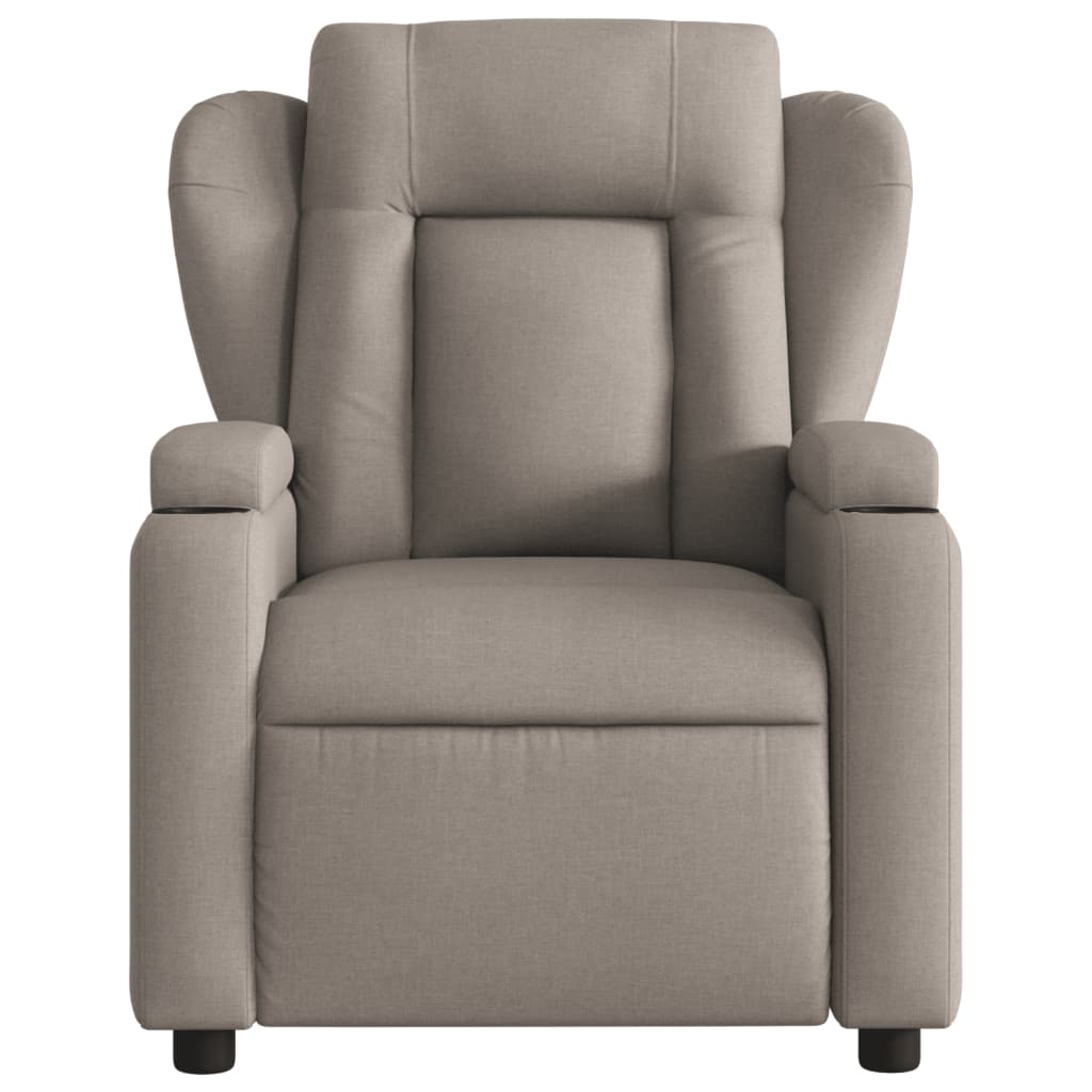 vidaXL Sillón reclinable de tela gris taupe