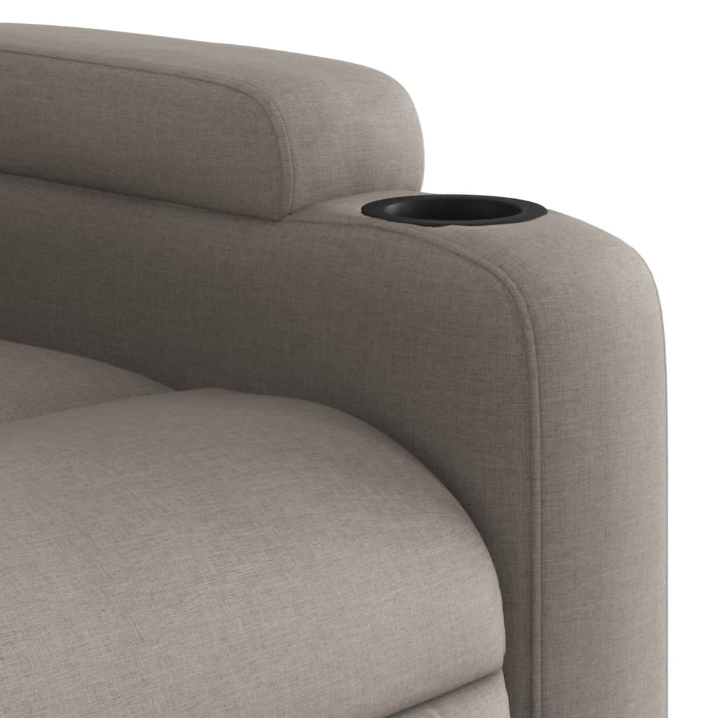 vidaXL Sillón reclinable de tela gris taupe