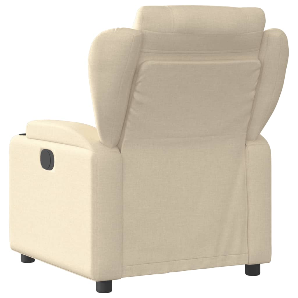 vidaXL Sillón reclinable de tela crema