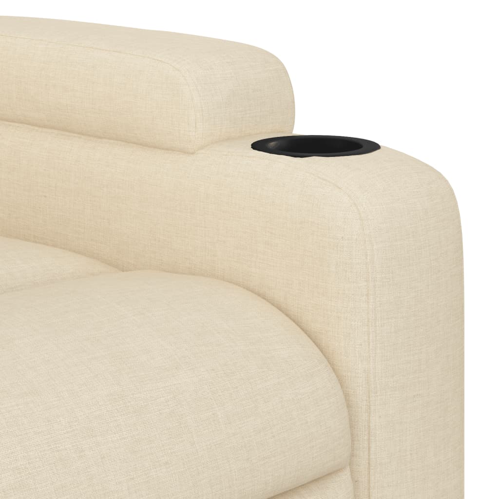 vidaXL Sillón reclinable de tela crema