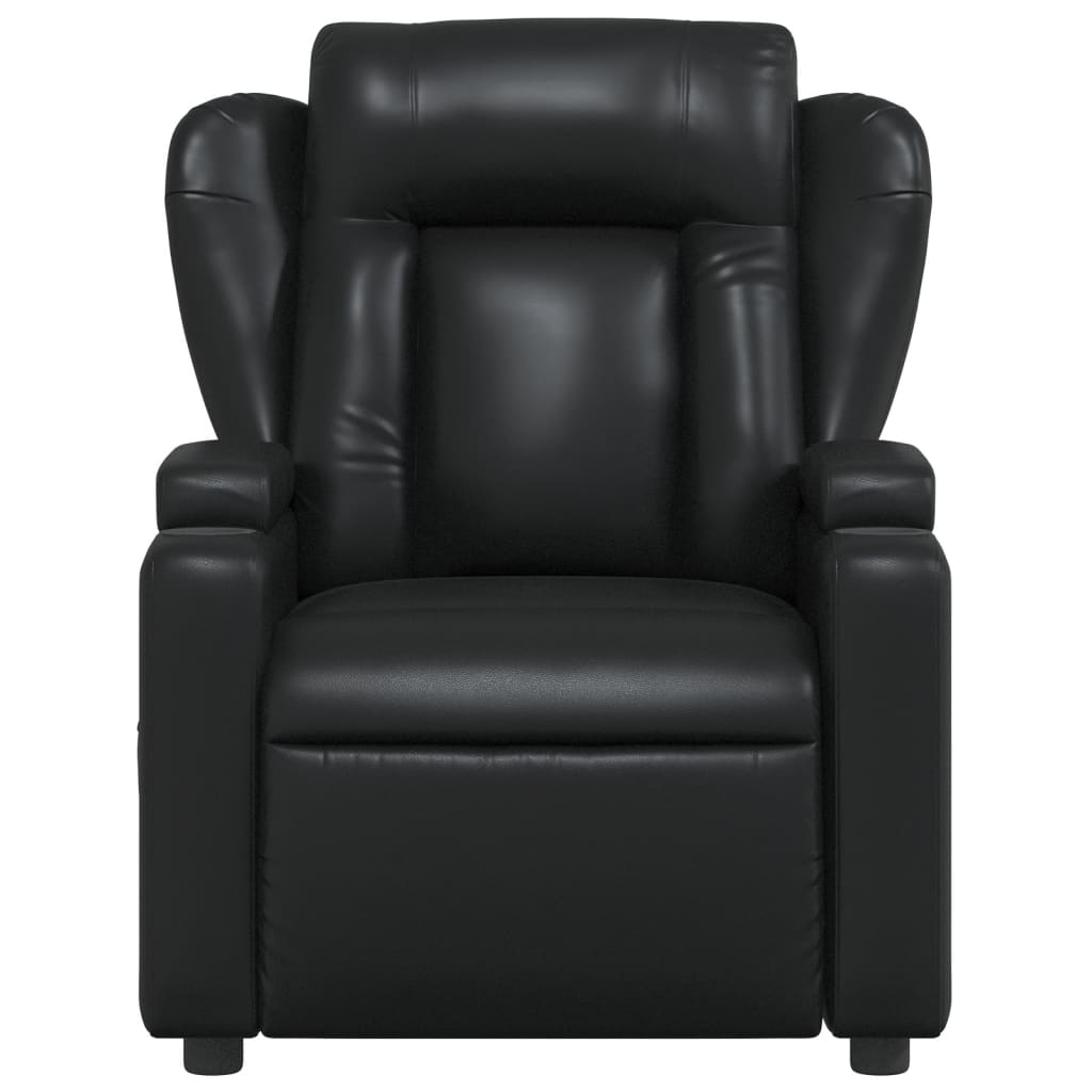 vidaXL Sillón reclinable de cuero sintético negro